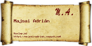 Majsai Adrián névjegykártya